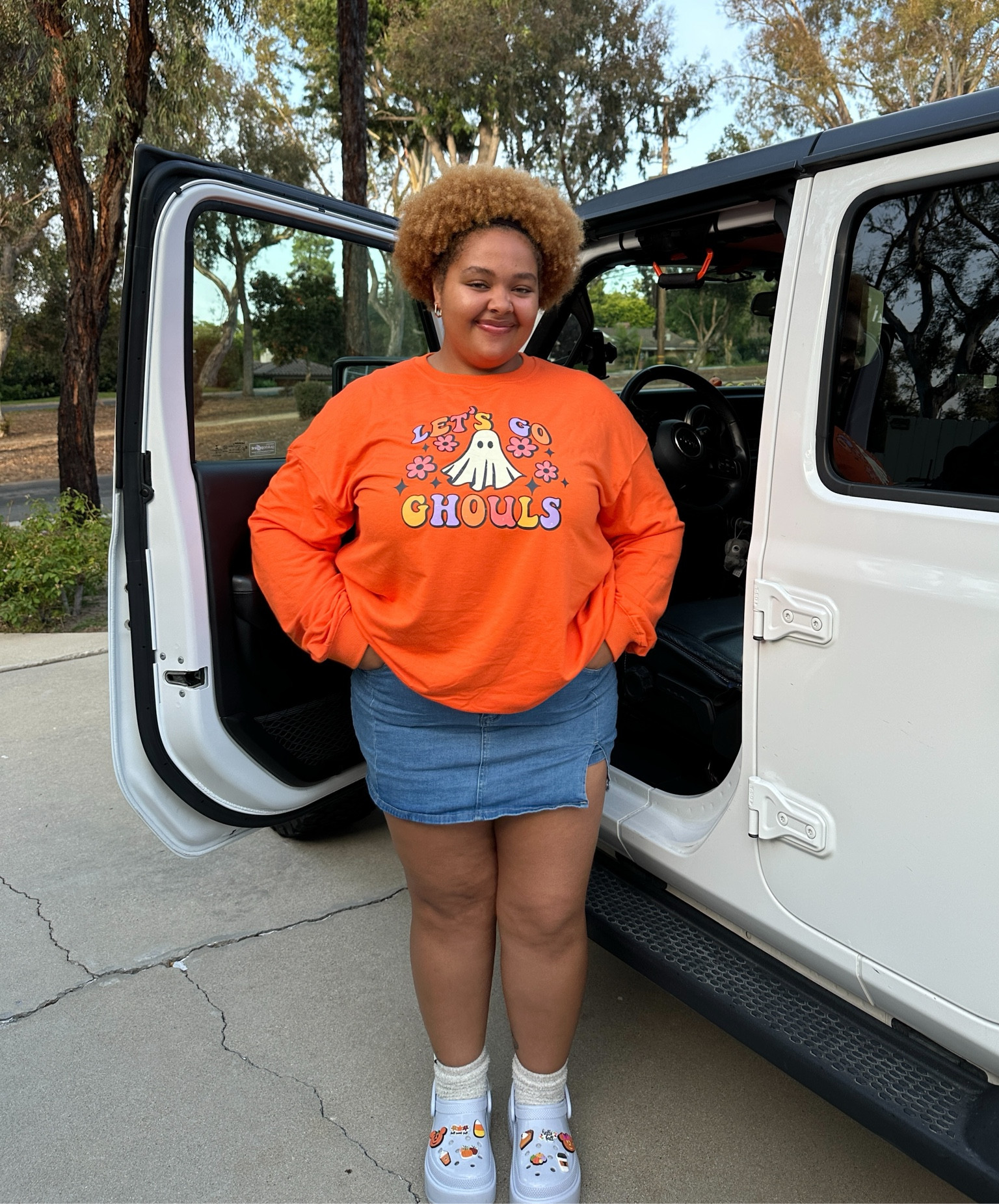 Wearing a size  XXL in the crewneck for an oversized fit!
Wearing a XL in the skort and it’s stretchy! 


#LTKMidsize #LTKPlusSize