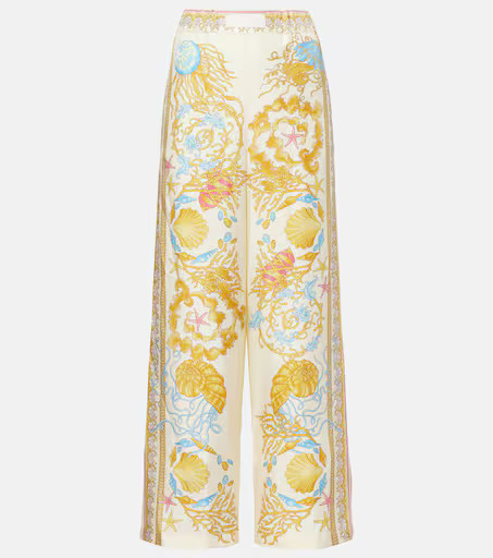 Underwater Barocco silk palazzo pants | Mytheresa (US/CA)