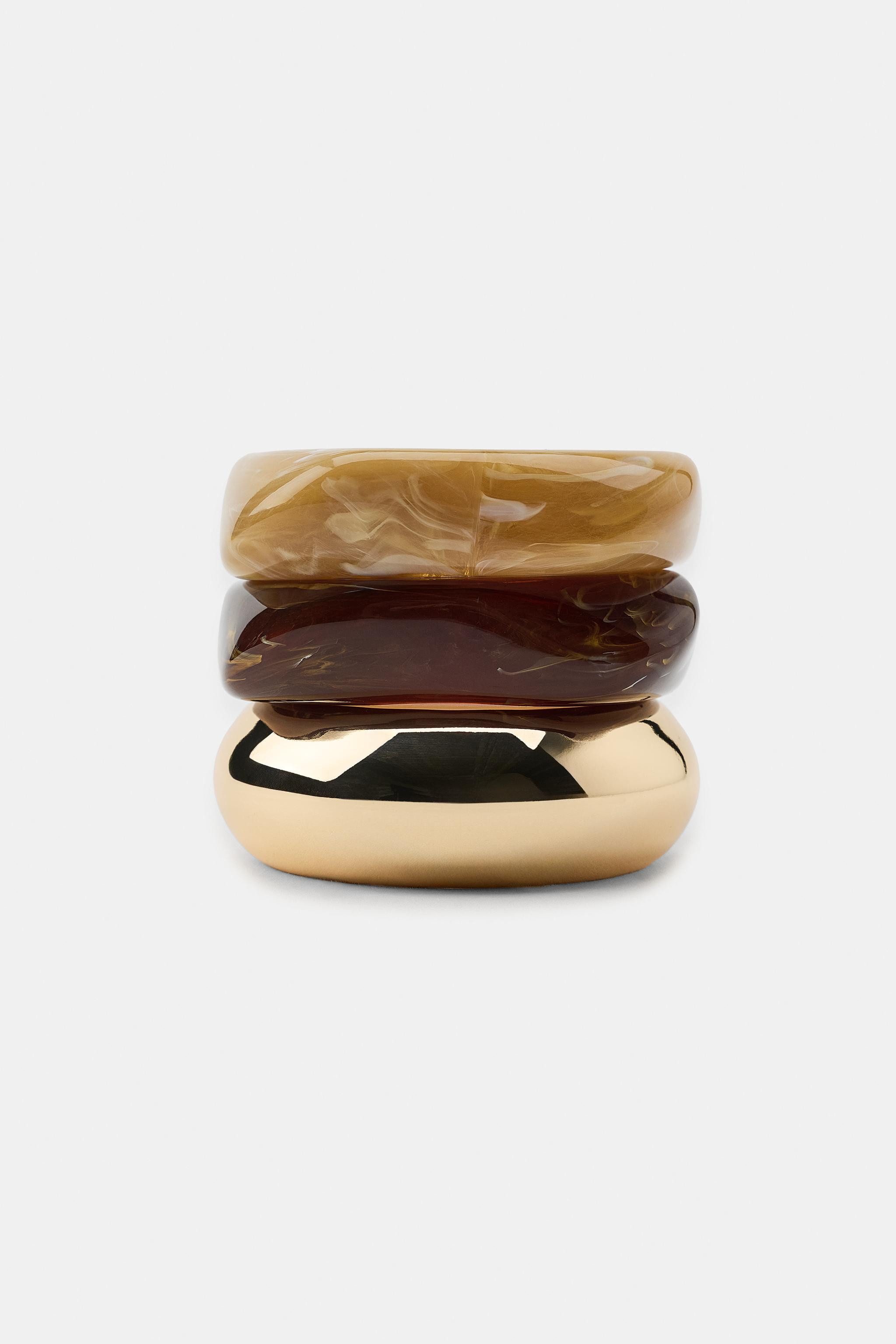 PACK OF 3 RIGID METALLIC BRACELETS | Zara UK