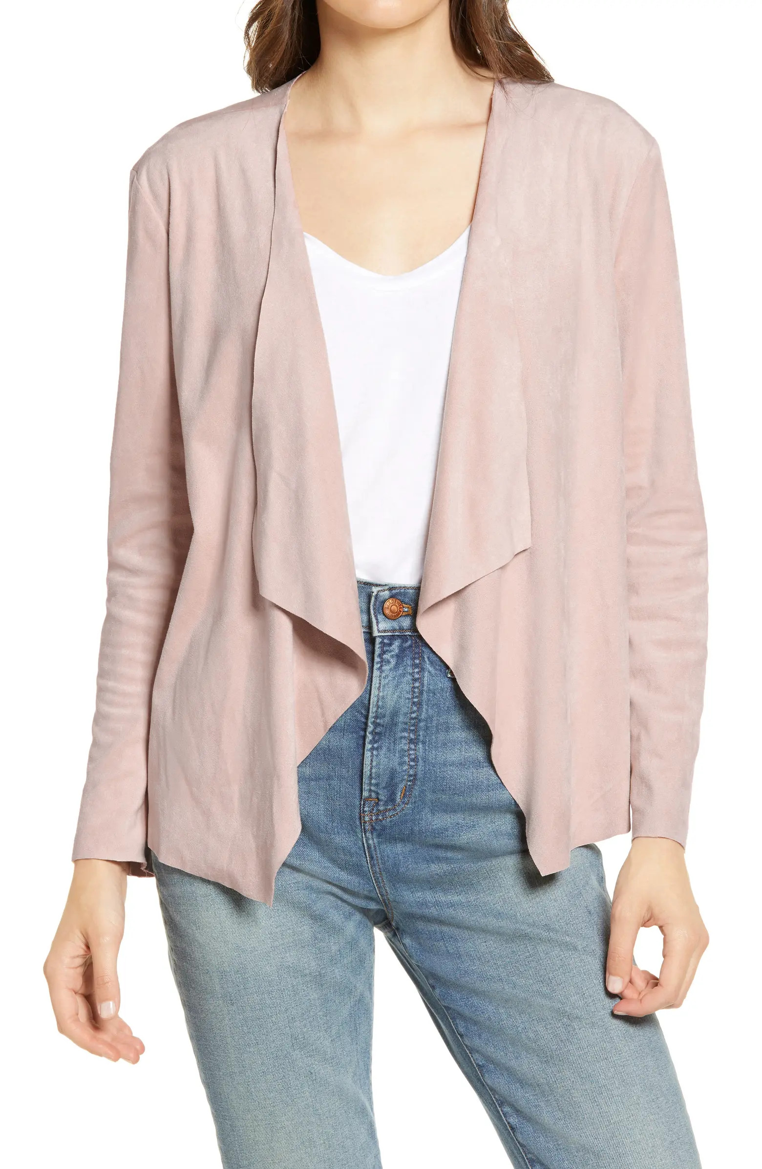 BB Dakota Drape Front Faux Suede Jacket | Nordstrom | Nordstrom