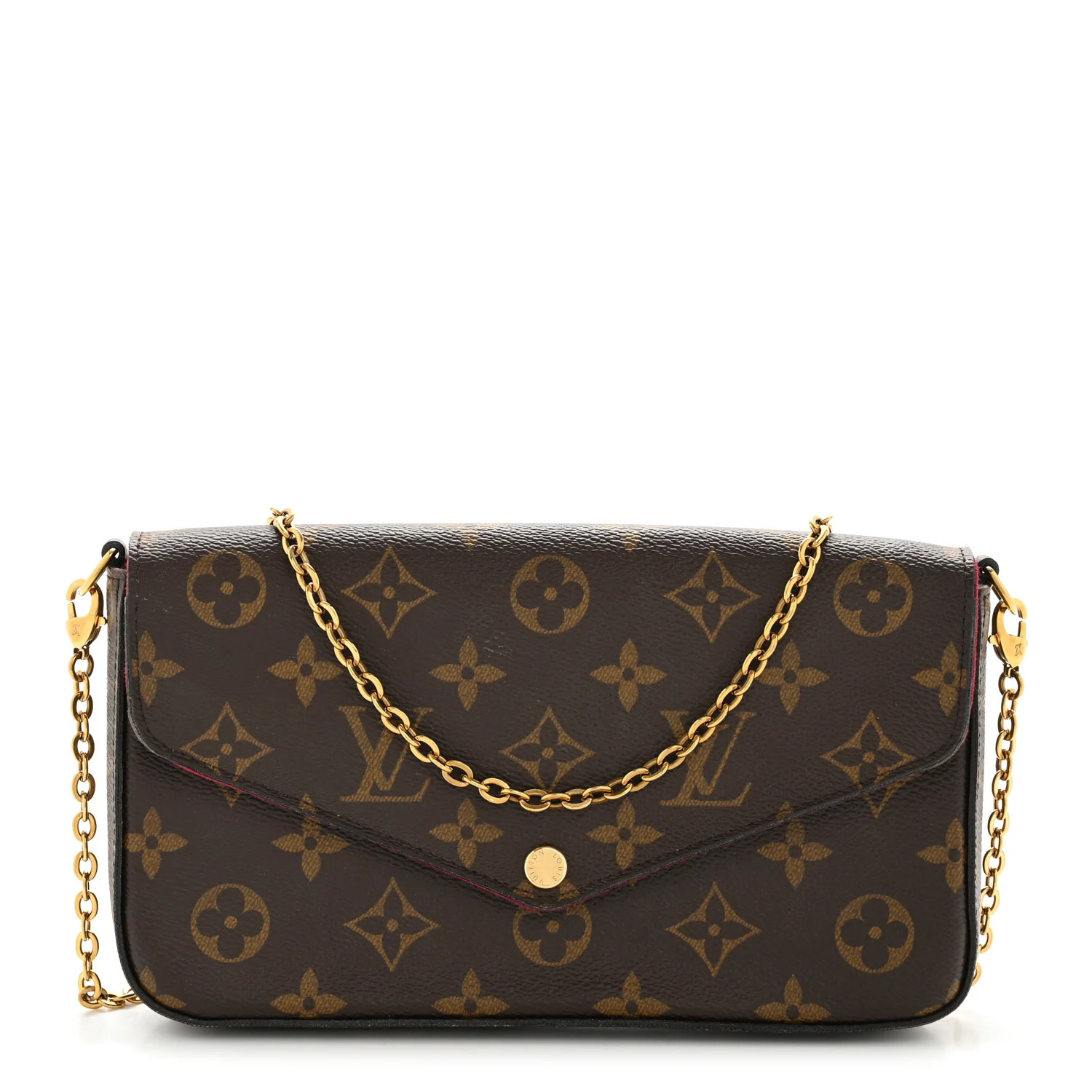 Louis Vuitton Monogram Pochette Felicie Chain Wallet Fuchsia 1843102 | FASHIONPHILE (US)