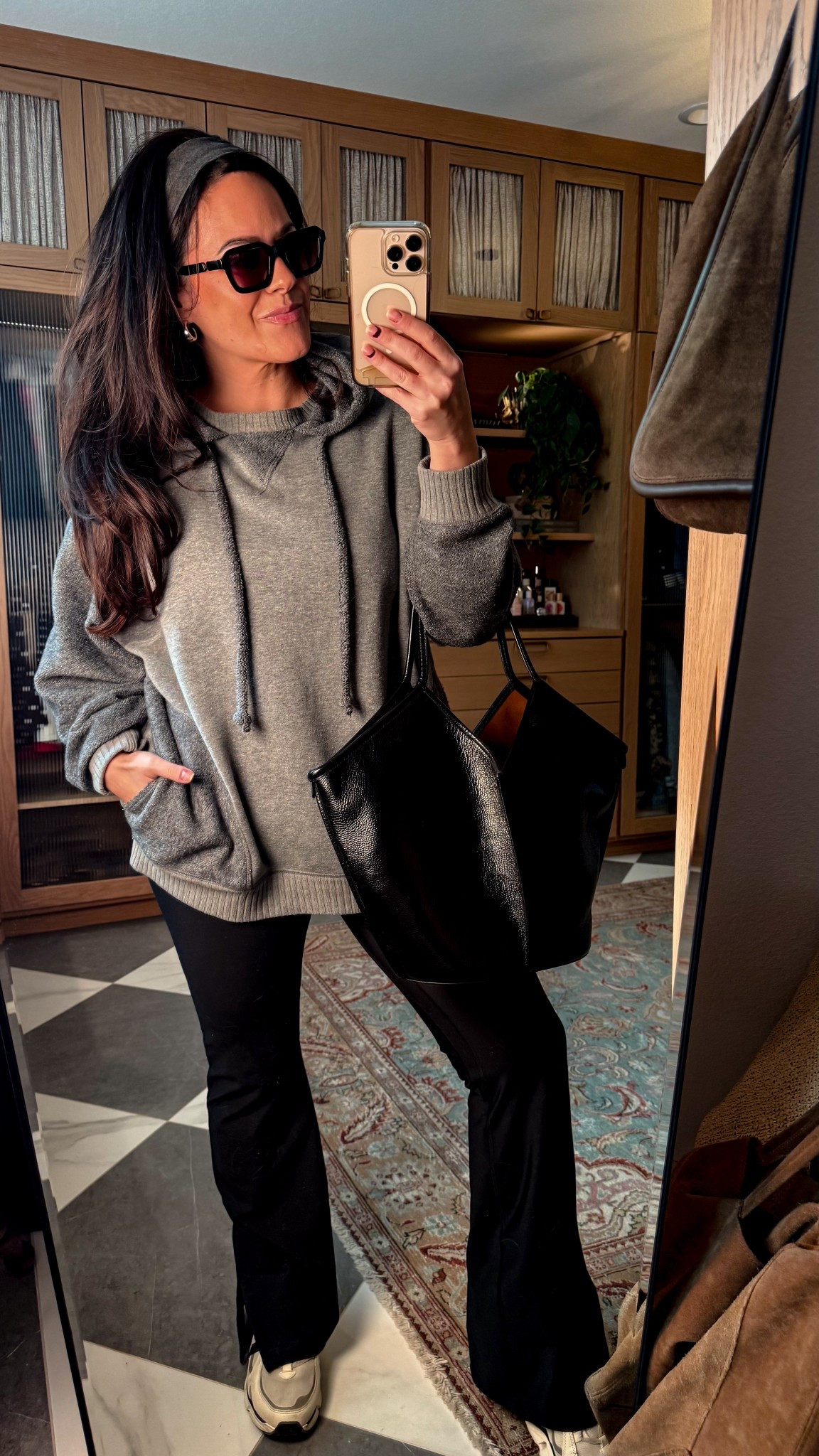 I love an easy hoodie and flares moment. This is one of my favorite comfy outfits for winter errands!

#LTKMidsize #LTKSeasonal #LTKootd