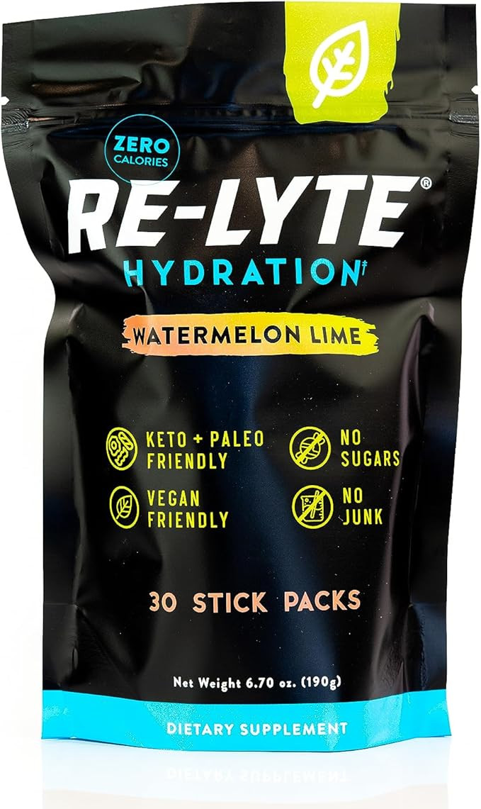 REDMOND Re-Lyte Hydration Electrolyte Powder Mix, Watermelon Lime (30 Stick Packs) | Amazon (US)