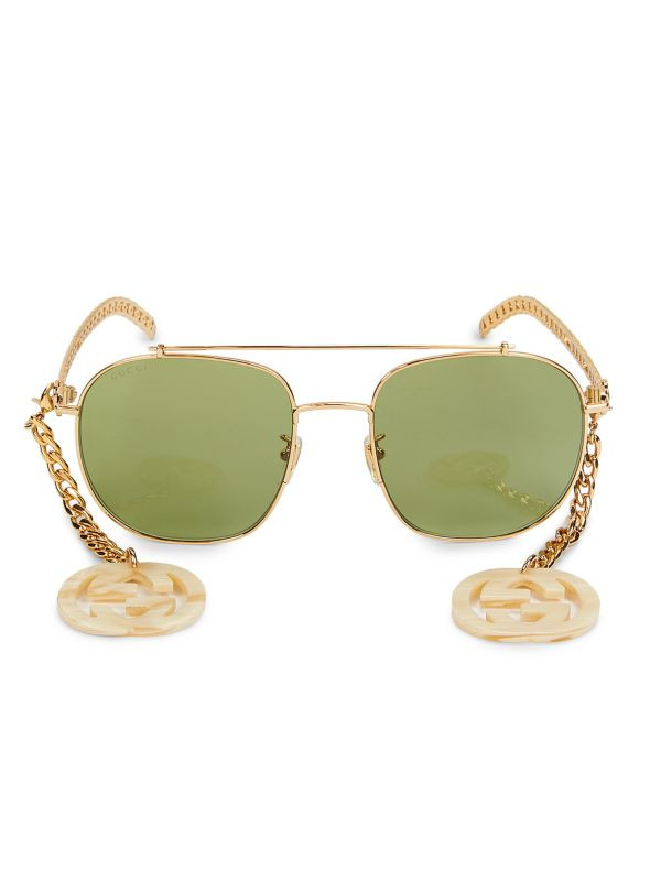 58MM Aviator Charm Sunglasses | Saks Fifth Avenue OFF 5TH