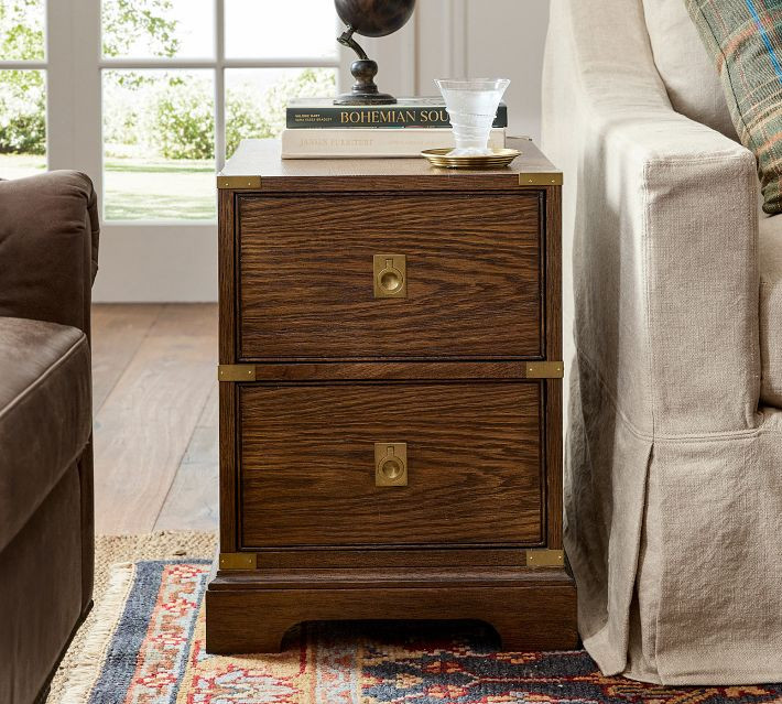 Campaign Rectangular Side Table (17.5") | Pottery Barn (US)
