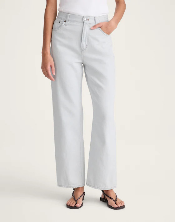 The Perfect Vintage Wide-Leg Crop Jean in Airy Denim | Madewell