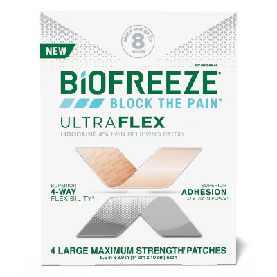 Biofreeze Lidocaine Maxflex Joint and Muscle Pain Relievers Patch - 4ct | Target