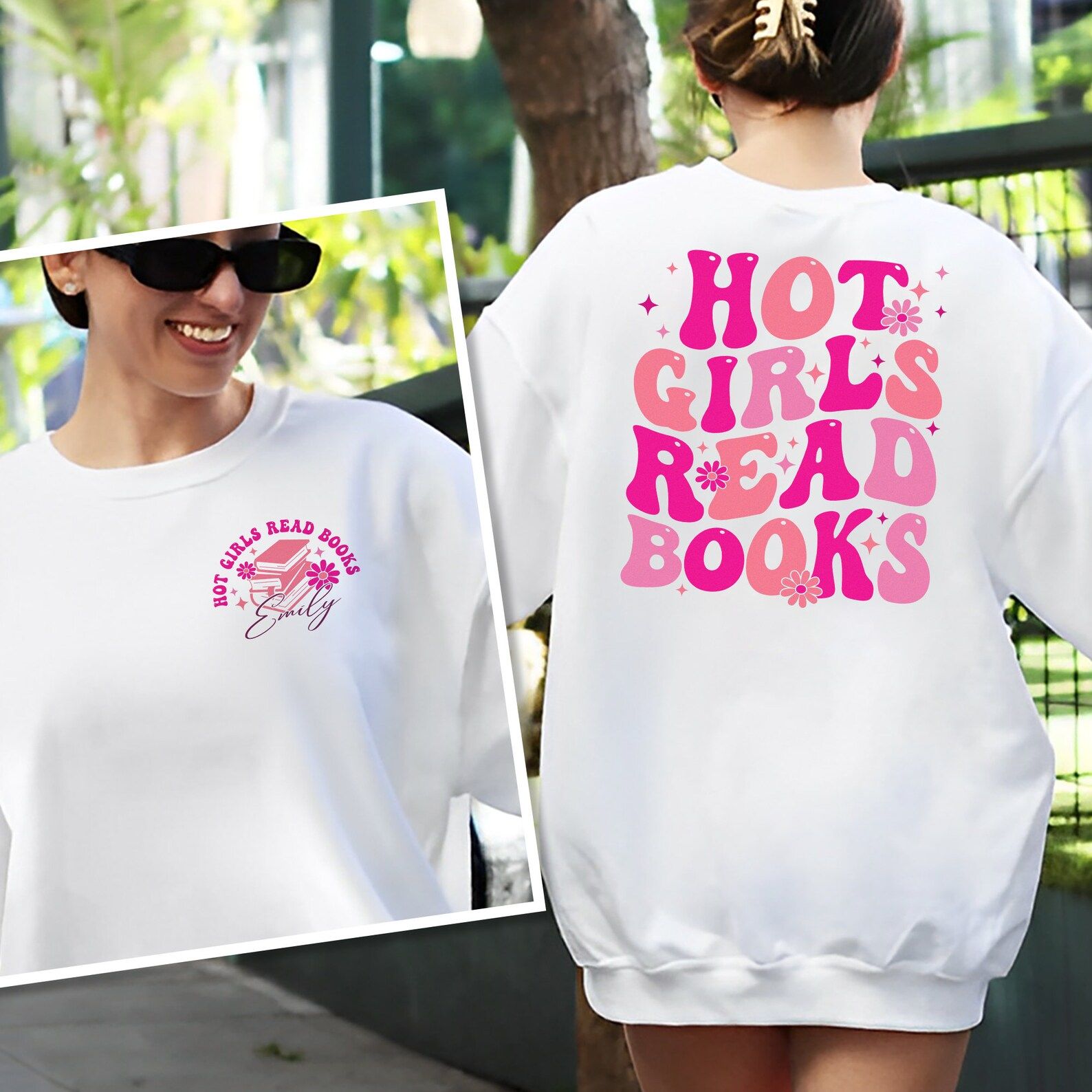 Hot Girls Read Books Sweatshirt Christmas Gift Book Shirt - Etsy | Etsy (US)