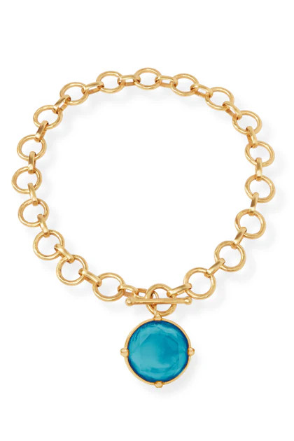 Julie Vos Honeybee Iridescent London Blue Statement Necklace | The Willow Tree