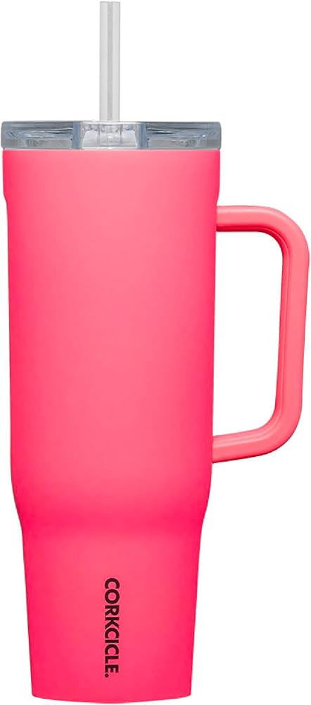 Corkcicle Cruiser Insulated Tumbler with Handle and Straw, Paradise Punch, 40 oz – Reusable Wat... | Amazon (US)
