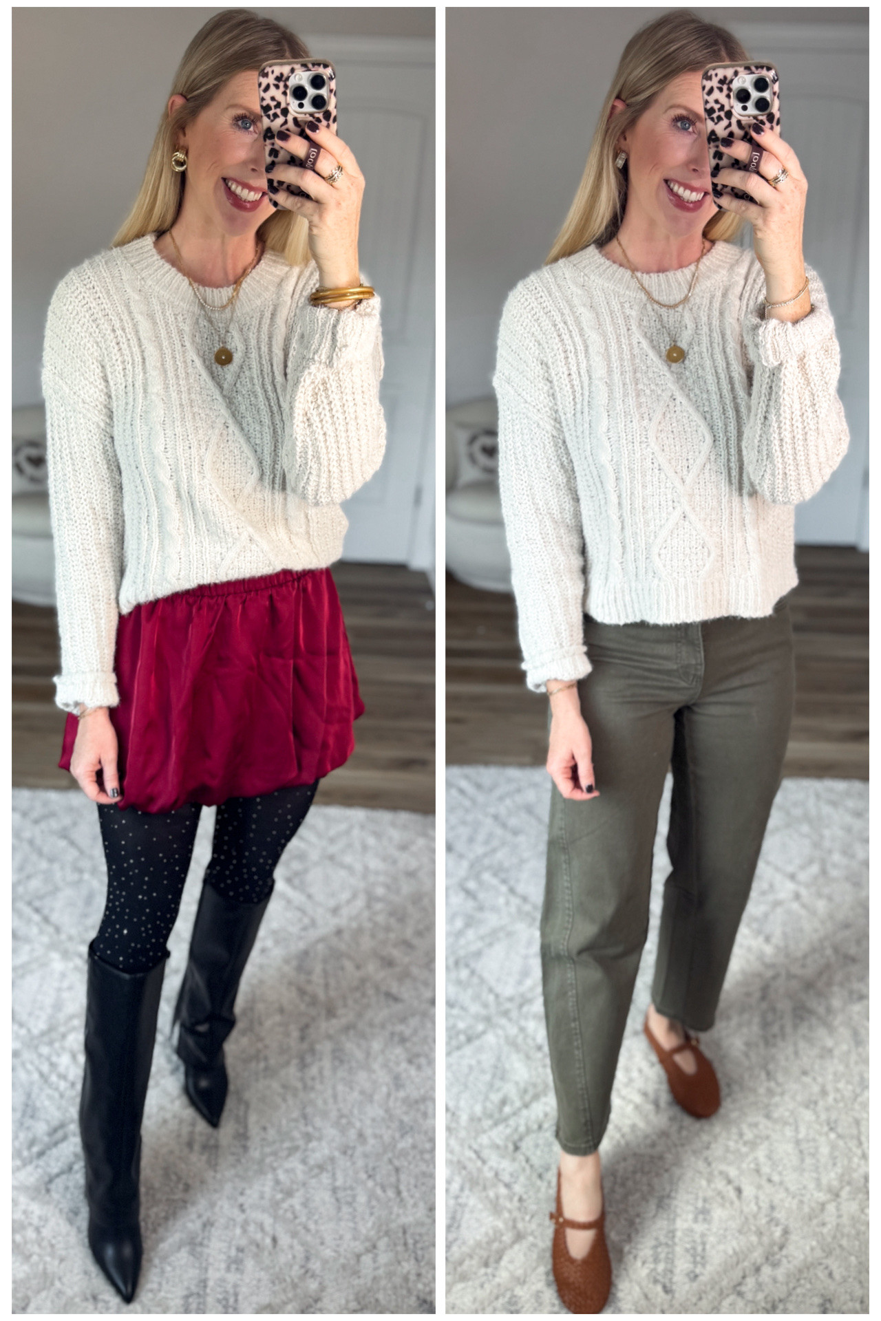 2 ways to style this cable knit sweater from Walmart! Size small  

#LTKWorkwear #LTKStyleTip #LTKFindsUnder50