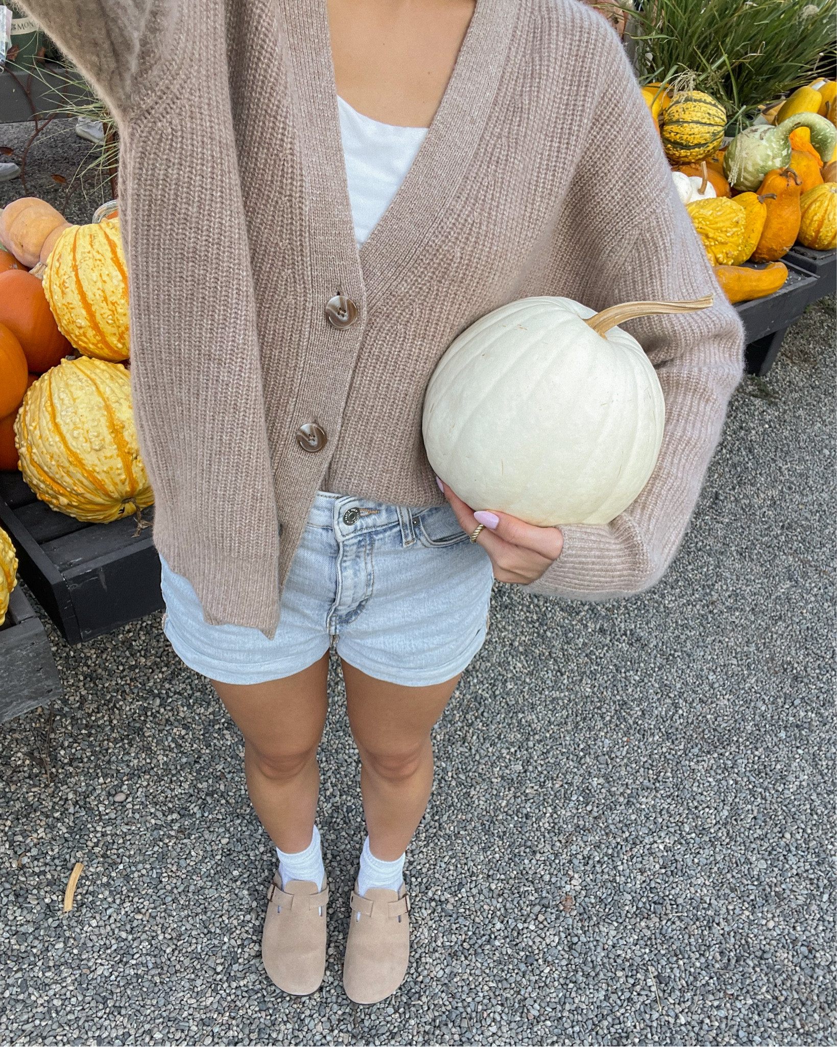 Neutral outfit | casual fall outfit | tan suede clogs | tan cardigan 

#LTKSeasonal #LTKFindsUnder100 #LTKShoeCrush