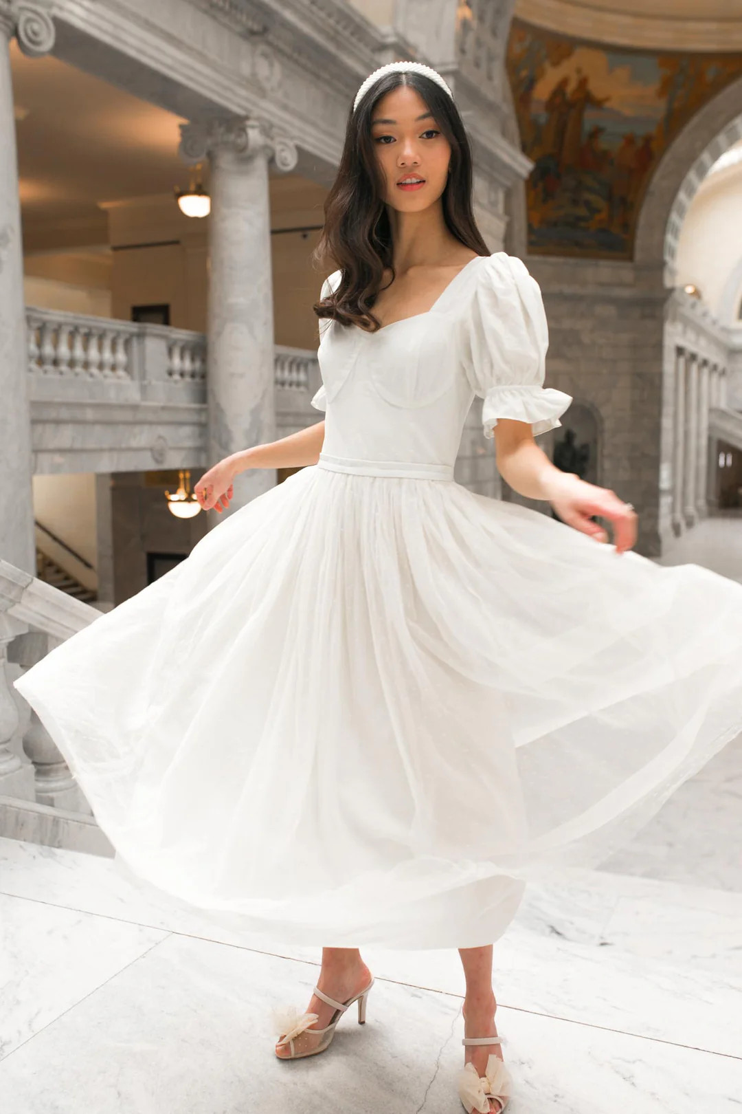 Ballerina Dress in White | Ivy City Co