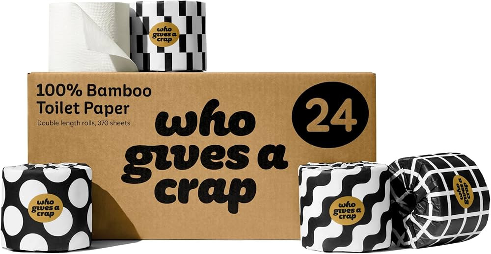Who Gives A Crap 100% Bamboo Toilet Paper, 24 Rolls, 3 Ply, 330 Sheets, Long, Strong & Soft Toile... | Amazon (US)