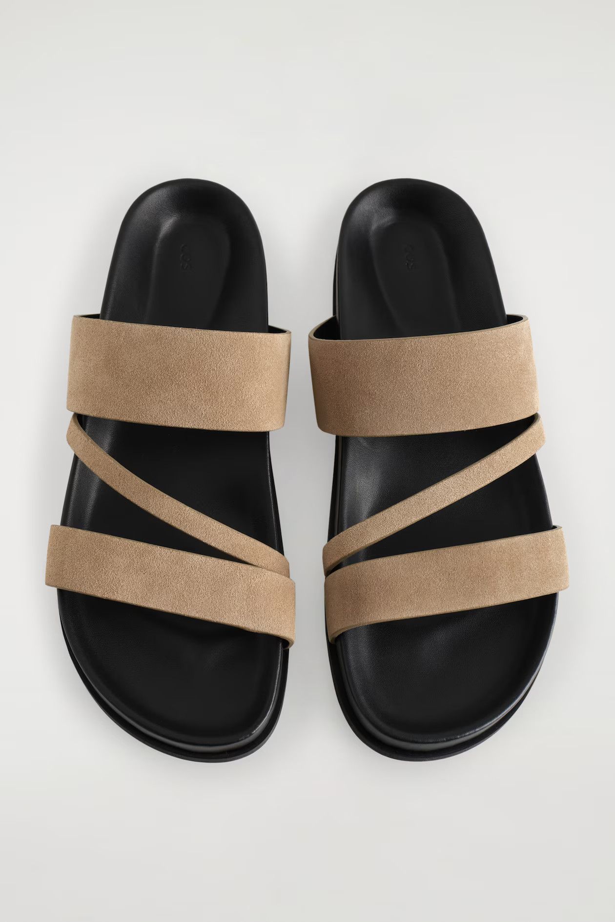 MULTI-STRAP SUEDE SANDALS - BEIGE | COS | COS UK