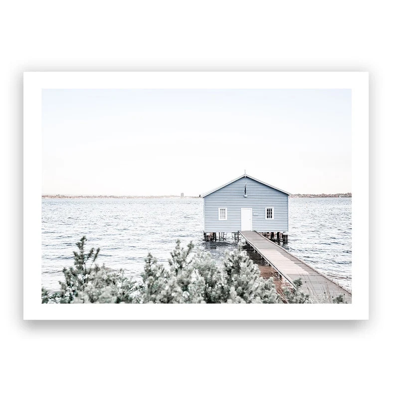 Blue Boat Shed Photo Art Print (Various Sizes) | Contemporary Art Prints | Coastal & Tropical Art... | Etsy (CAD)