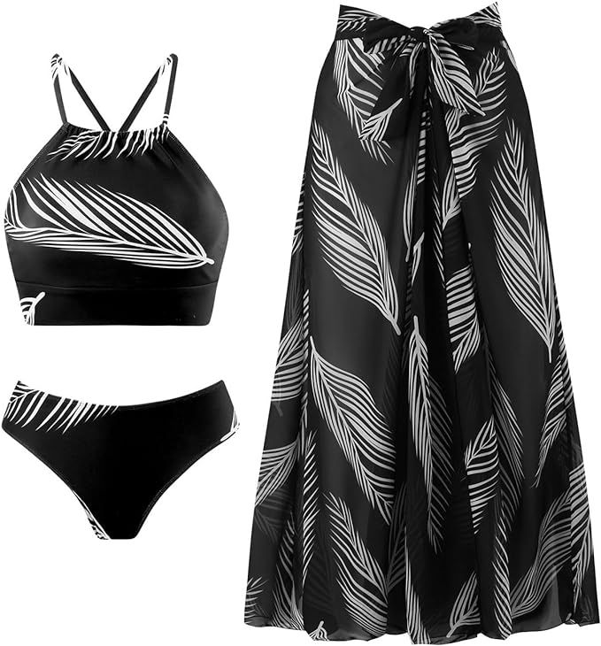 One Piece Swim Dress for Women Tummy Control Swimsuit Skirted Cover Ups Beach Bathing Suit Swimwe... | Amazon (US)