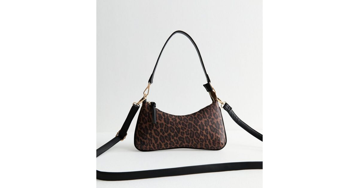 Brown Leopard Print Faux Leather Shoulder Bag | New Look | New Look (UK)
