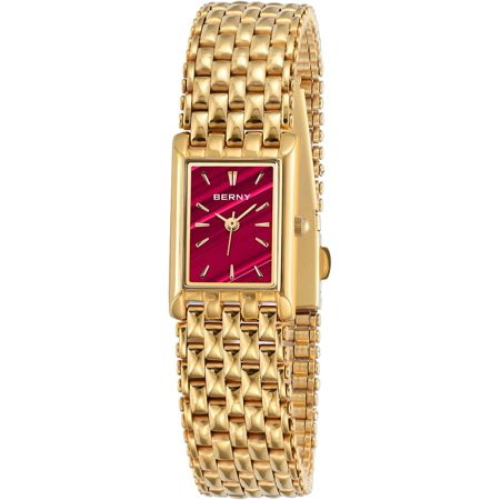 Berny Womens Gold Watch Updated Womens Quartz Watch Stainless Steel Strap Women Small Gold Watch Luxury Casual Fashion Bracelet Tool | Walmart (US)