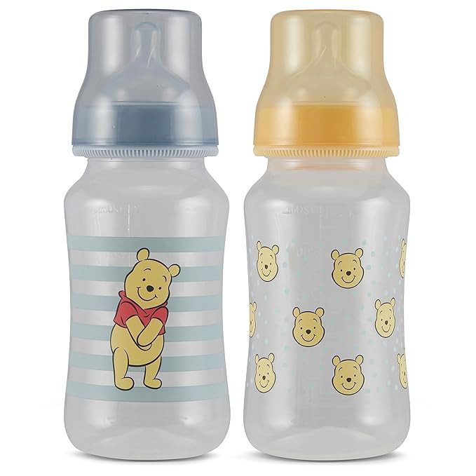 Disney Winnie The Pooh Baby Bottles 11 oz for Boys or Girls | 2 Pack of Infant Hourglass Shaped B... | Amazon (US)