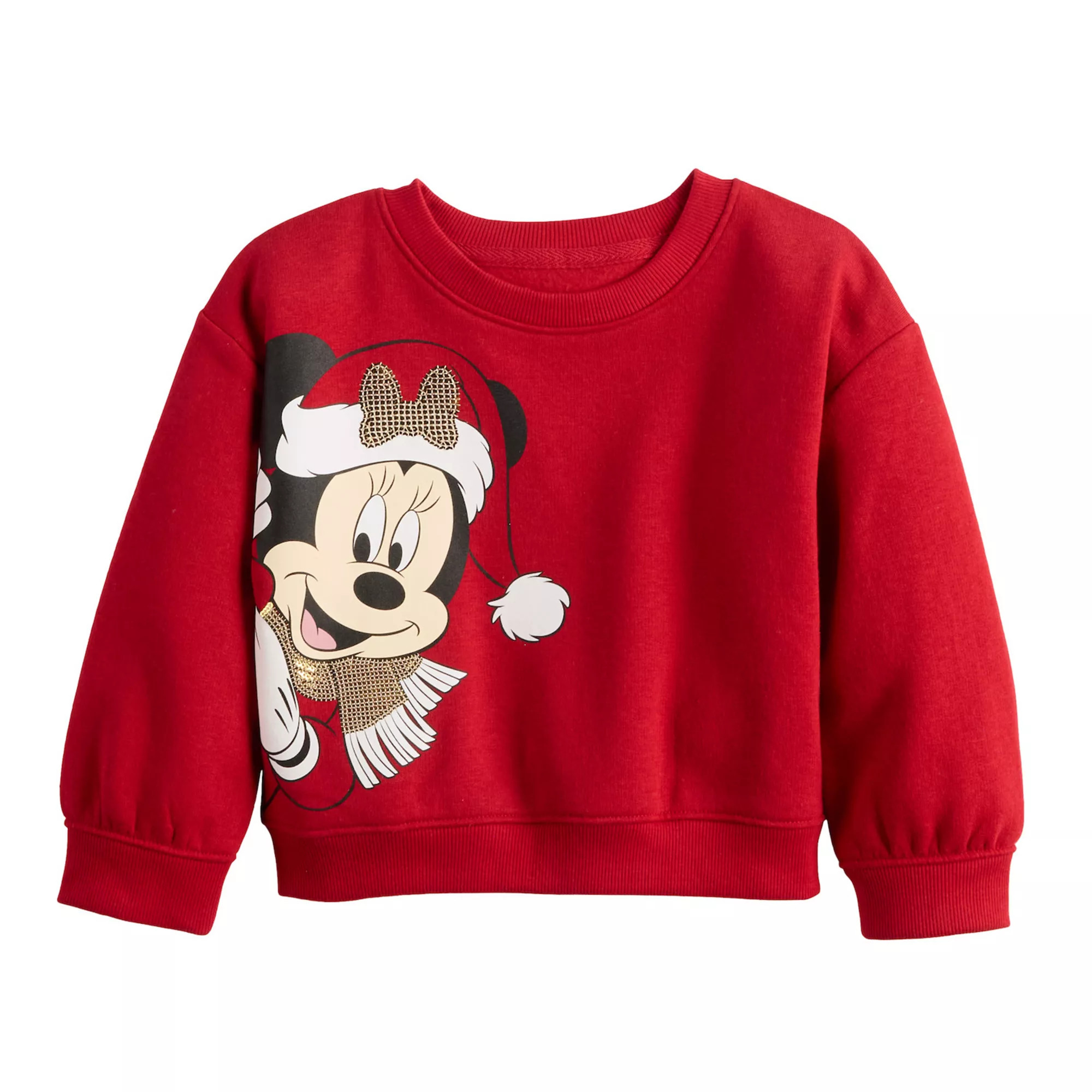 Baby & Toddler Girl Jumping Beans® Disney's Mickey Mouse & Friends Embellished Crewneck Sweatshi... | Kohl's