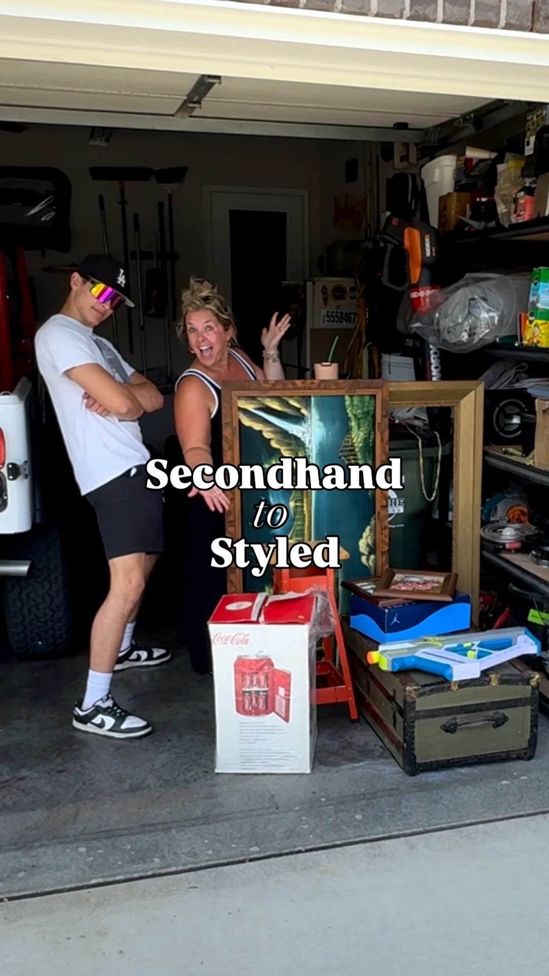 Sometimes ya gotta think outside the box when you’re buying secondhand! Linked my fav gold spray paint & rechargeable light bulbs - they are remote controlled & have tons of color & brightness settings + timer function!

#LTKHome