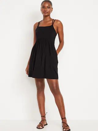 Fit &amp; Flare Strappy Mini Dress | Old Navy (US)