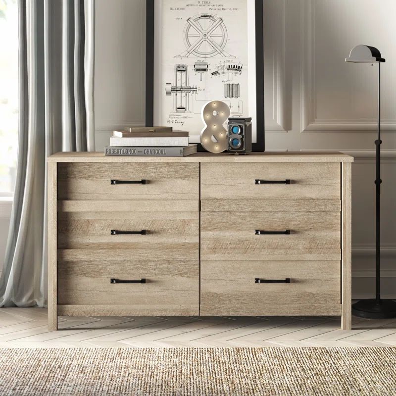 Mccaslin 56.22'' Wide 6 - Drawer Double Dresser | Wayfair North America
