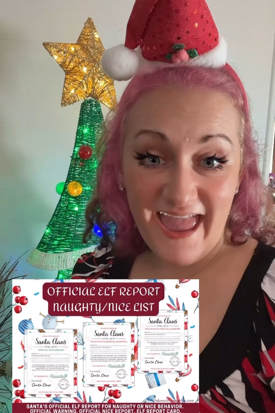 Santa's Official Elf Report card for naughty or nice behavior. Official Naughty List Warning. Official Nice Report. Letter from Santa 

#LTKHoliday #LTKGiftGuide #LTKFamily