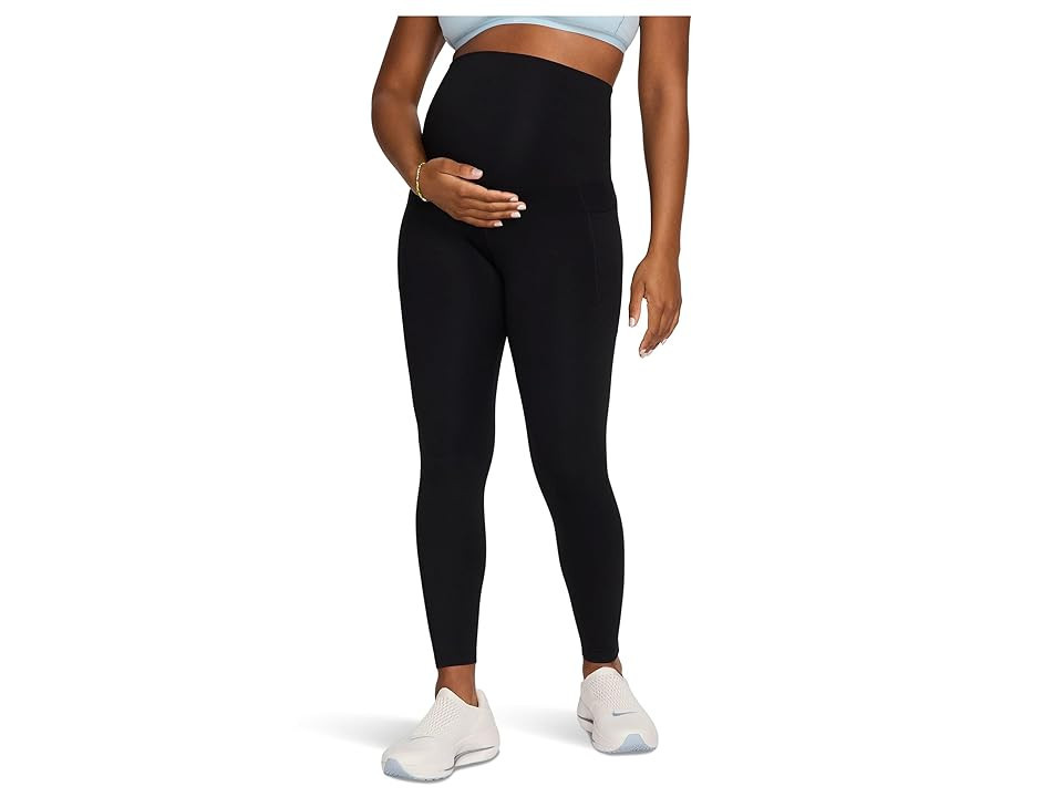 Nike One High-Waisted 7/8 Maternity Leggings with Pockets Women's Workout Black : SM (US 4-6), Spandex | Zappos