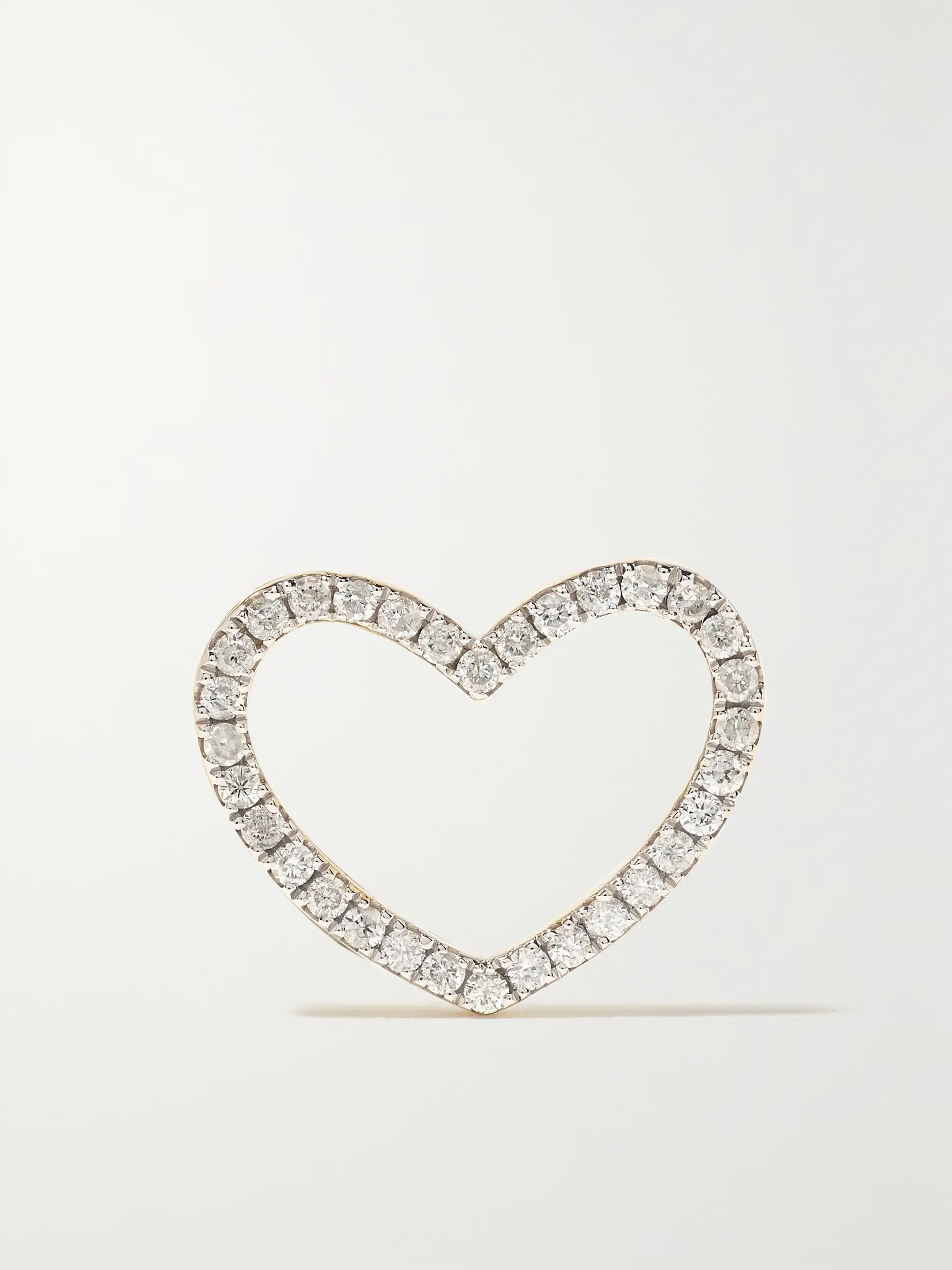 Open Heart 18-karat gold diamond earrings | NET-A-PORTER (US)