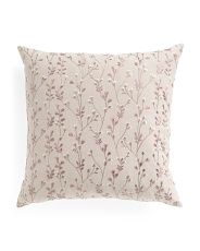 Made In Usa 22x22 Garden Embroidered Floral Pillow | Marshalls