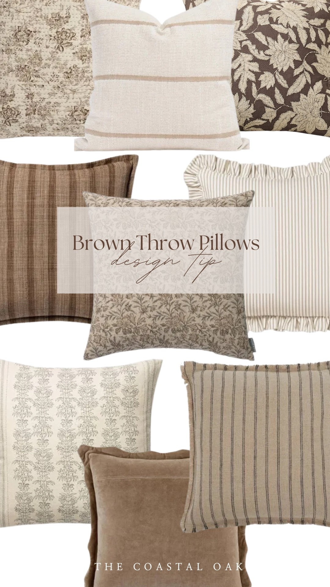 Brown throw pillows paired with creamy whites for a neutral living room design! 

#LTKHome #LTKSeasonal #LTKStyleTip