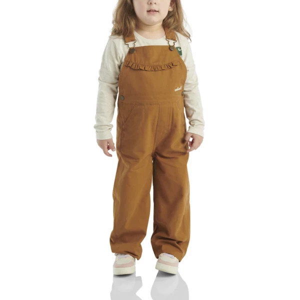 Baby Girls' Carhartt Canvas Ruffle Front Overall | Scheels