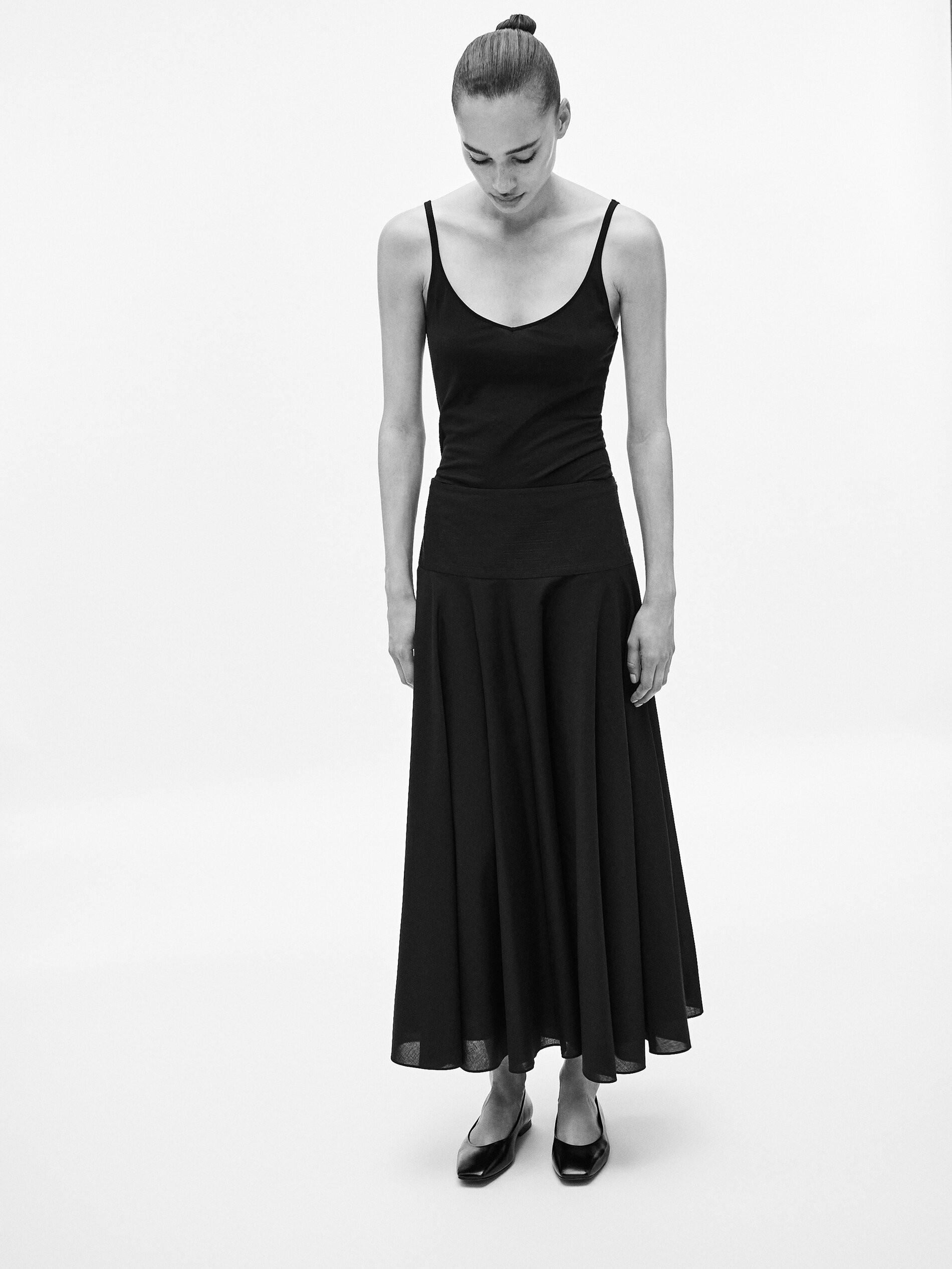 Cotton voile skirt | Massimo Dutti UK