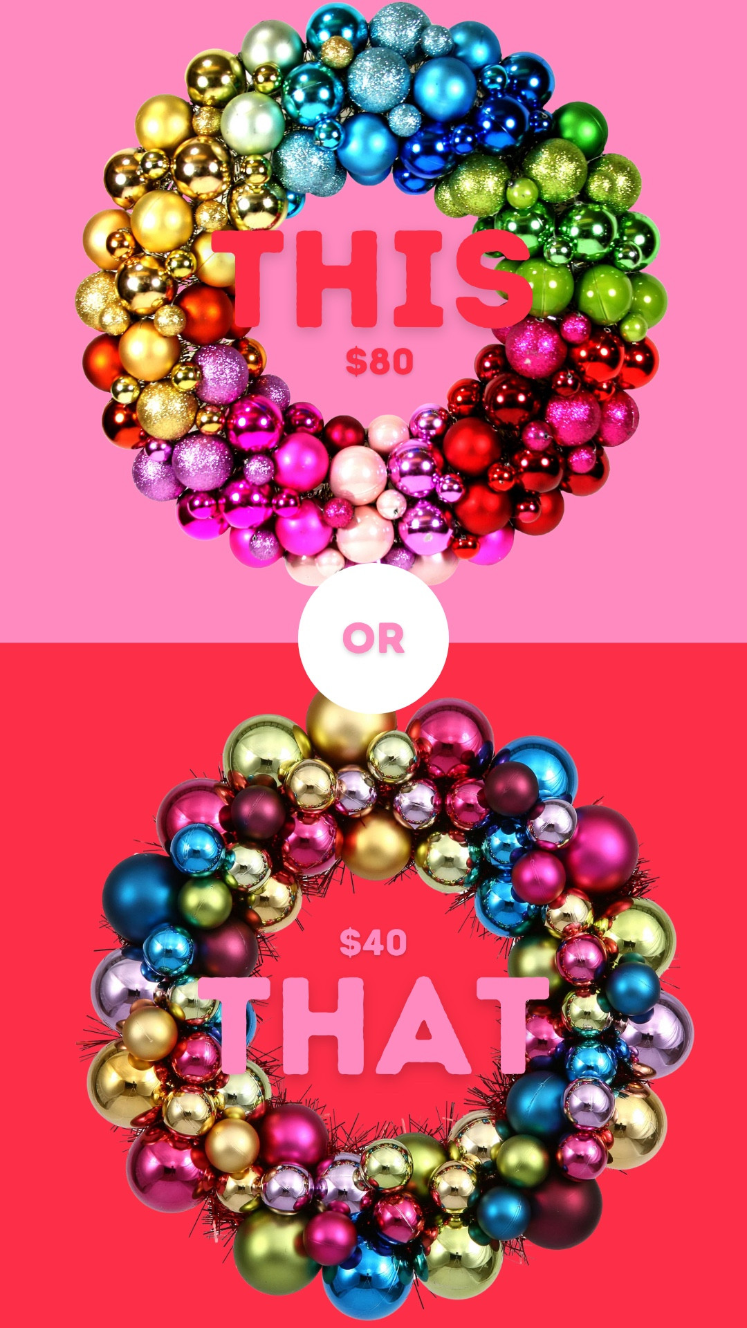 this is that colorful ornament wreath … 

#LTKHoliday #LTKHome #LTKFindsUnder50