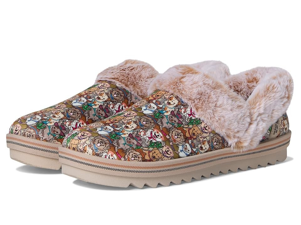 BOBS from SKECHERS Bobs Cozy Kiss Women's Slippers Brown/Multi : 6 M, Suede | Zappos