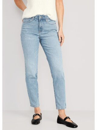 High-Waisted OG Straight Cotton-Hemp Blend Ankle Jeans | Old Navy (CA)
