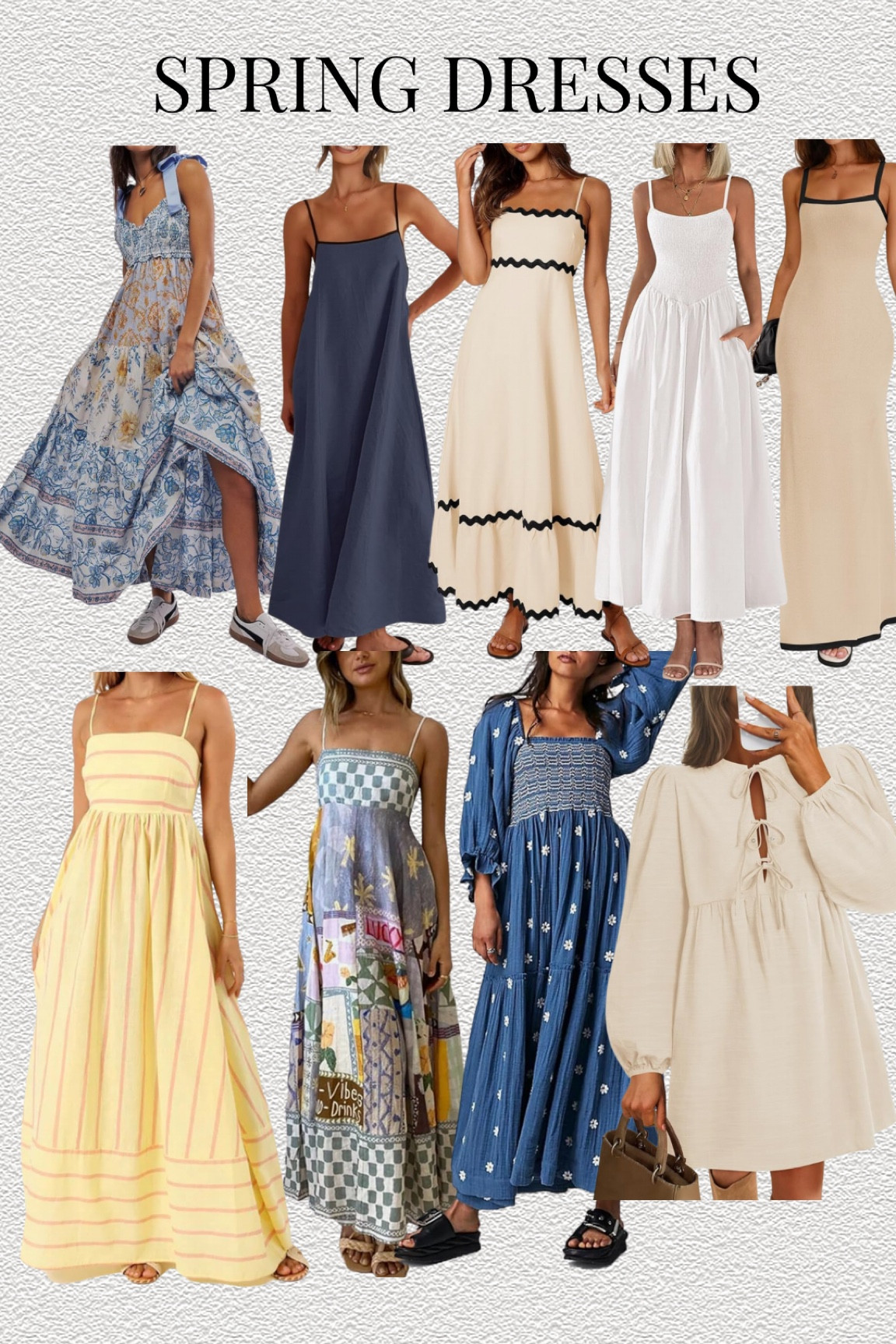 Spring dress inspo! Loving all of these and they can be dressed up or you can keep it casual! 

#LTKSeasonal #LTKFindsUnder100 #LTKStyleTip