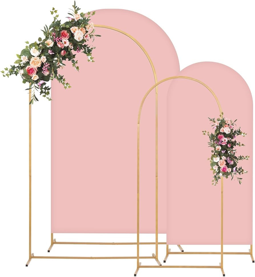 Metal Arch Backdrop Stand and Cover Set, 7.2FT, 6FT Party Backdrop, Easy to Assemble, Backdrop St... | Amazon (US)