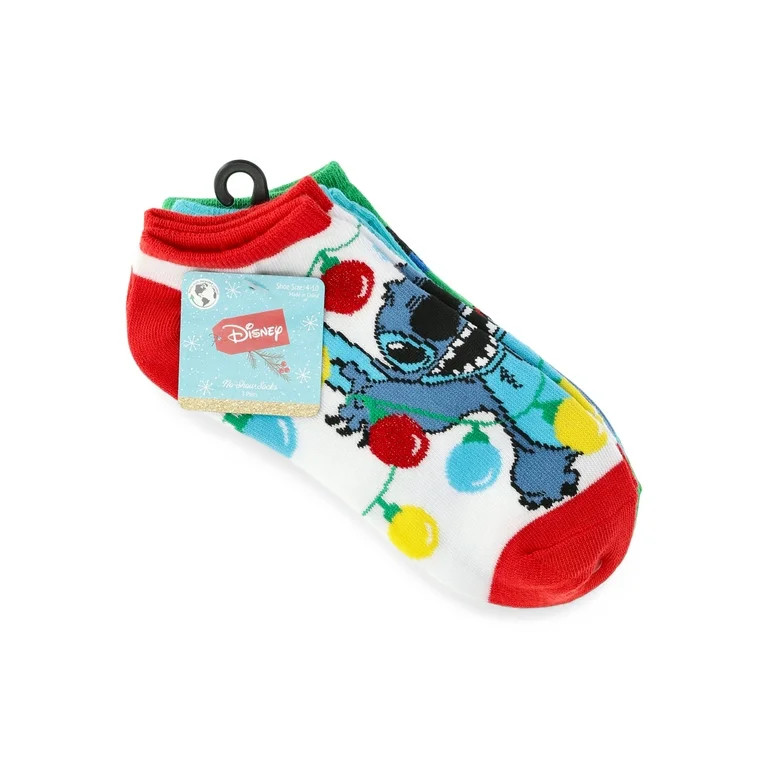 Disney Lilo & Stitch Women's Holiday No-Show Socks, 3-Pack, Size 4-10 | Walmart (US)