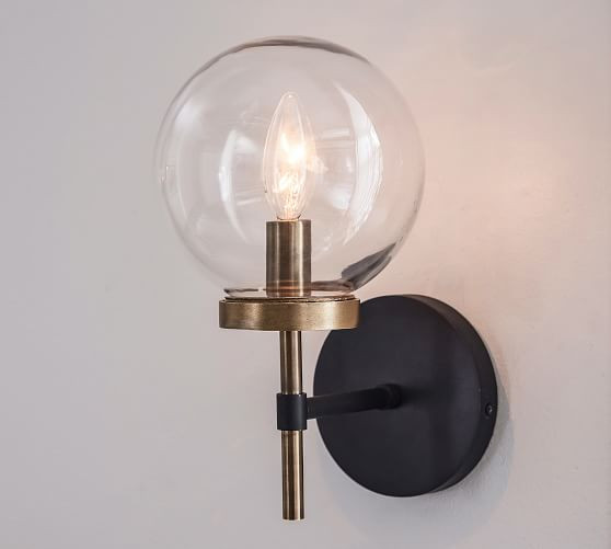 Camryn Glass Globe Sconce | Pottery Barn (US)