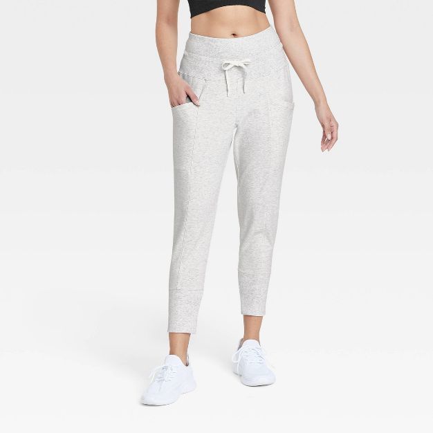 Women's High-Rise Ribbed Jogger Pants 25.5" - All in Motion™ | Target