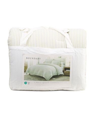 Striped Comforter Set With Ric Rac Border | Bed & Bath | Marshalls | Marshalls