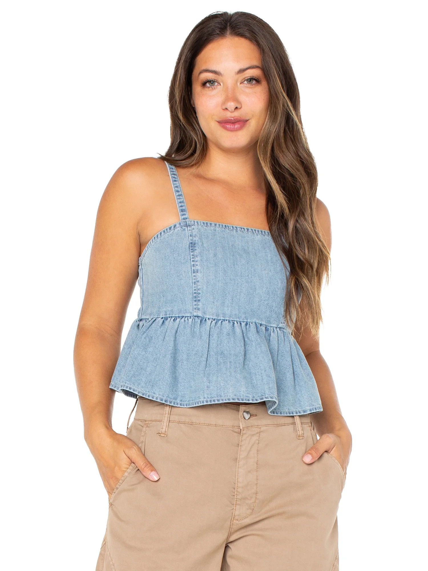 Celebrity Pink Juniors Sleeveless Peplum Top - Walmart.com | Walmart (US)