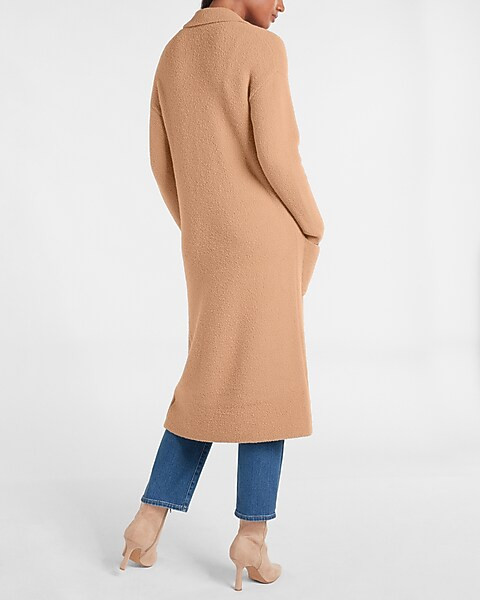Cozy Notch Collar Duster Cardigan | Express