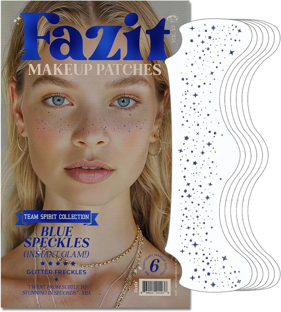 Fazit Makeup Patches - Face Makeup Patches - Beauty Face Makeup - Blue Speckles - Waterproof Blue... | Amazon (US)