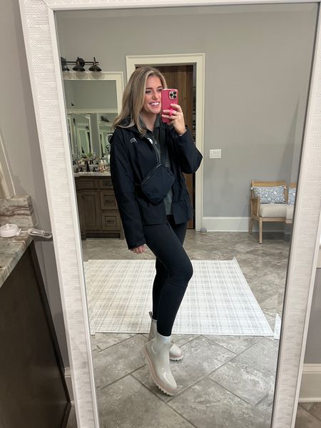 OOTD 
Fave raincoat - from Amazon.  Sized up 1 to L. Under $30 prime 
Fave leggings ever. TTS - M 
Cream rainboots- tts - so comfy 
SPANX pullover sized up 1 to L 
Cream rain boots neutral boots waterproof 

#LTKSeasonal #LTKshoecrush #LTKHoliday