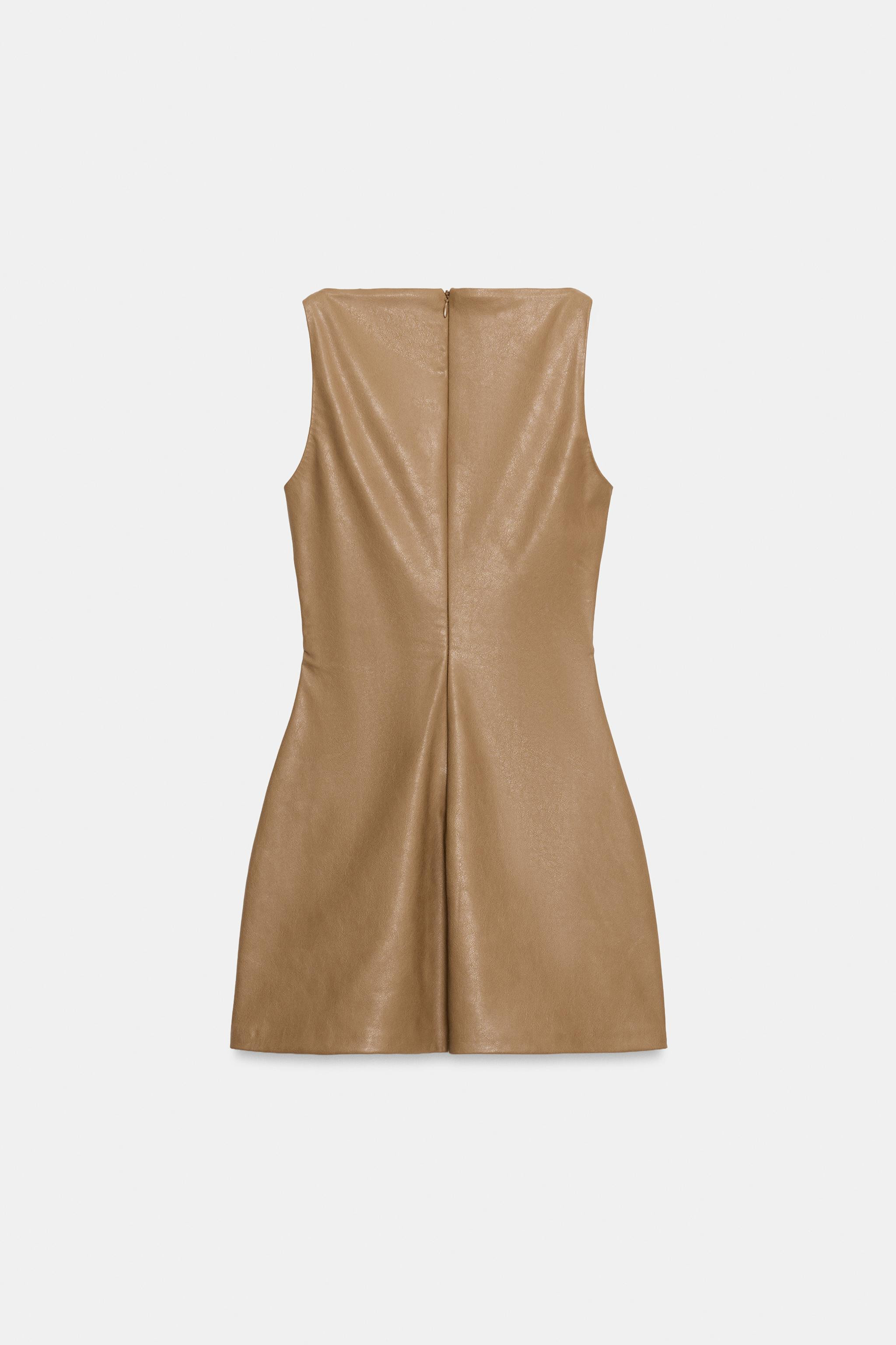 LEATHER EFFECT MINI DRESS | Zara UK