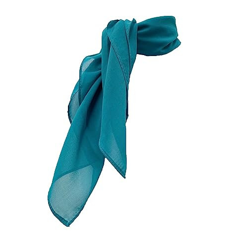 Hip Hop 50's Shop 1950s Chiffon Scarf Square Vintage Retro Sheer Neck Hair Tie Women Girls Teal (Teal 23") | Amazon (US)